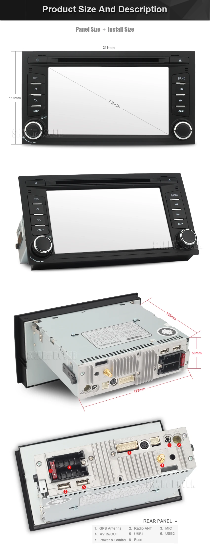 Best 7" IPS Display Android 9.0 Car DVD For Seat Leon MK3 2014 2015 2016 Auto Stereo Radio FM Audio Video GPS Navigation Rear Camera 14
