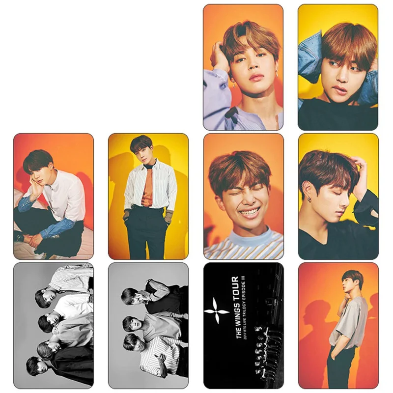 

10 Pcs/set K-pop Bangtan Boys Around The Exquisite Crystal Card Stickers Fot Fans Collection Gift