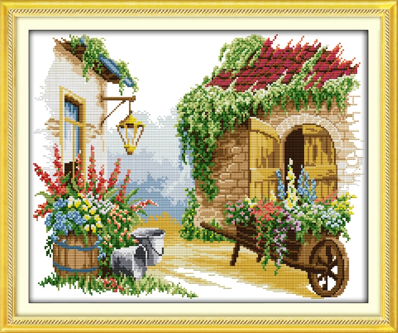 

Little float(1) Cross Stitch Kits 11CT Printed 14CT Cross Stitch Set DIY Chinese Cross-stitch Counted Embroidery Needlework