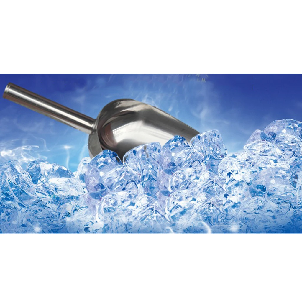Stainless Steel Ice Shovel Scraper Food Buffet Candy Scoops Shops Tools 10'  Stainless Ice Scoop Shovel Tea Scoops
