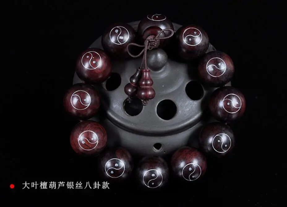 

20mm beautiful fashionable round natural Dyu rosewood Mosaic silver bracelet