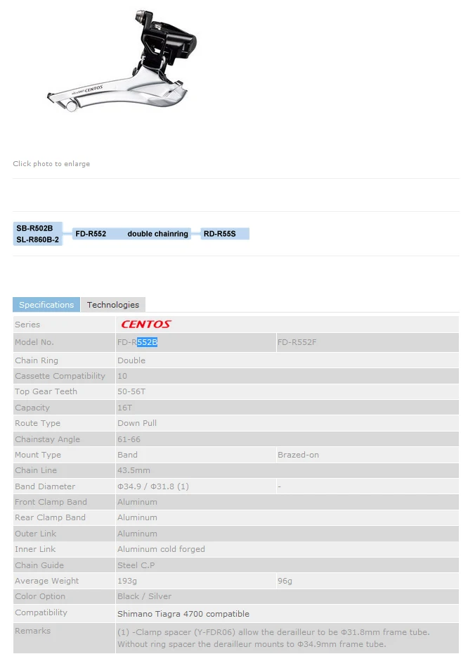 FD-R552B information