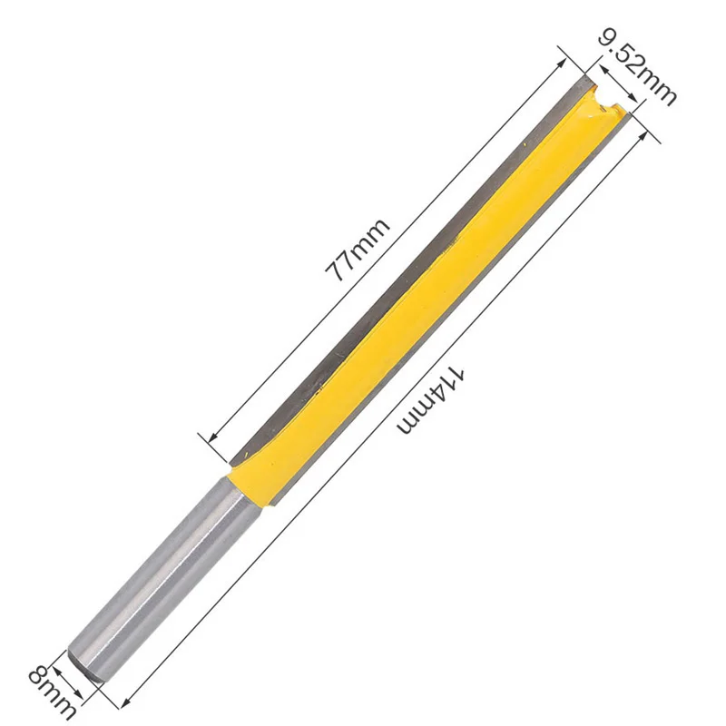 1 шт. фреза 8 мм хвостовик/ручка Удлиненный прямой нож заподлицо узор фреза нож для деревообработки