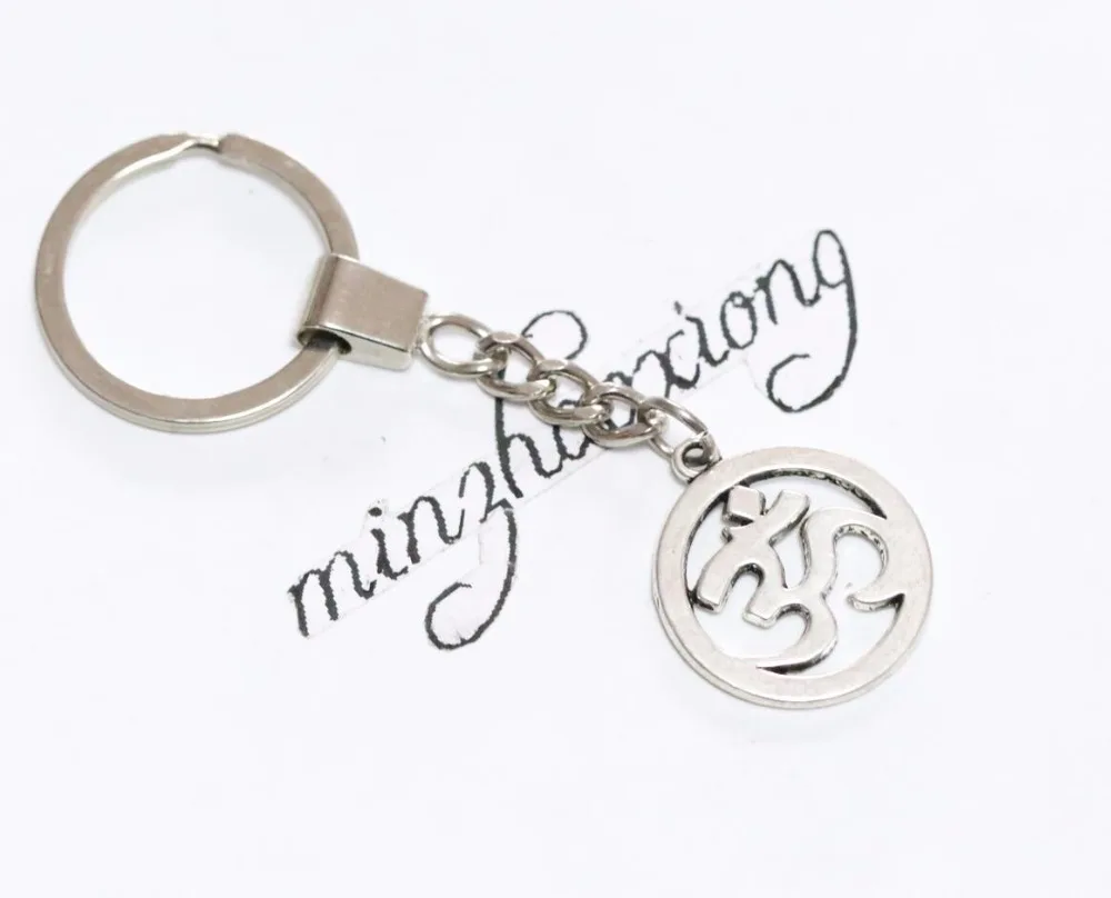 

OM Yoga 3D Charms Keychains Keyrings Fashion Key Chain