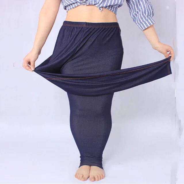 3XL 5XL Oversize Sexy Women's Cotton Jeans Denim Legging Ankle Full Length Jeggings Pants Fashion Slacks Trousers Plus Size 1