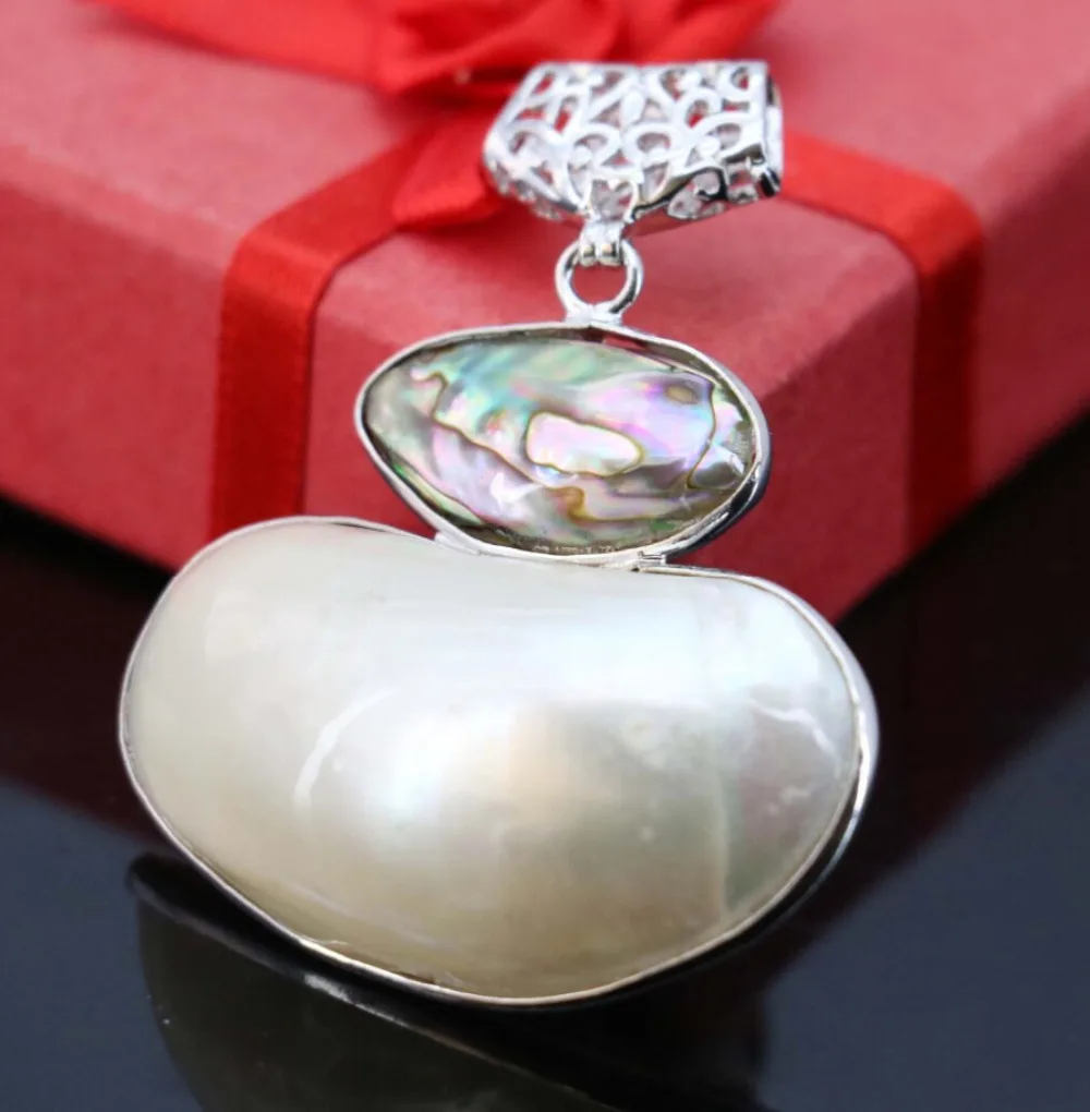 

Hot sell ->@@ marine natural white pearl shell abalone shell pendant,Fit fashion female necklace making wholesale S PNS172 -Top