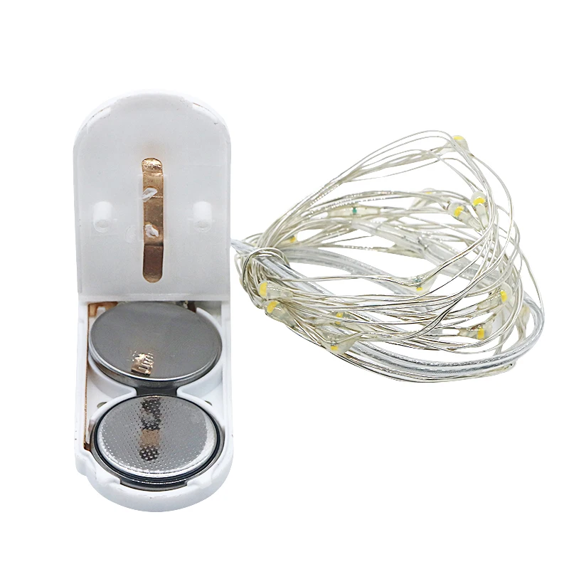 

SZYOUMY Copper Fairy String Light 2m 20led Waterproof CR2032 battery string lamp Christmas Wedding Party Decoration Silver Wire