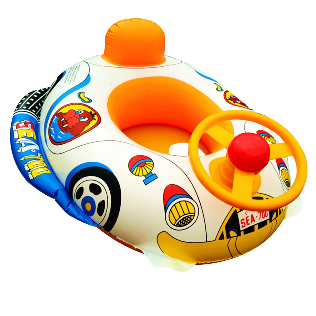 Cool Steering Wheel Infant Swimming Float Baby Swim Seat Circle for Pool Play
