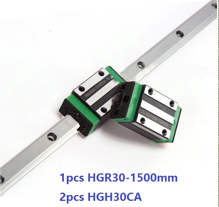 1 шт. линейная направляющая HGR30 1500 мм + 2 HGH30CA линейные узкие блоки для фрезерных