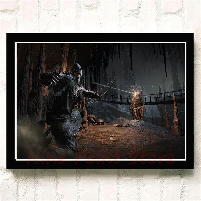 Dark Souls игровой бумажный плакат с покрытием для гостиной стены дома Современный художественный декор плакат Принт Бескаркасный - Цвет: Светло-зеленый