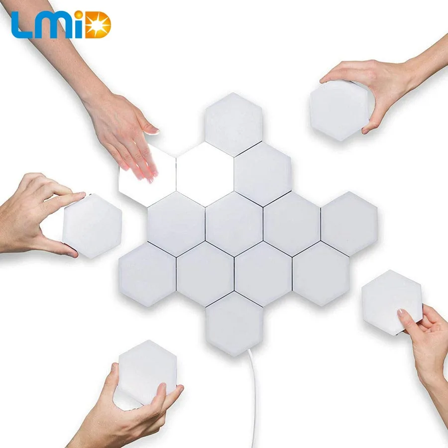 

DIY Quantum Lamp Creative Hexagons Assembly LED Night Light Decor Sensor Lamp For Bedrooms Restaurant Hotel Marrying