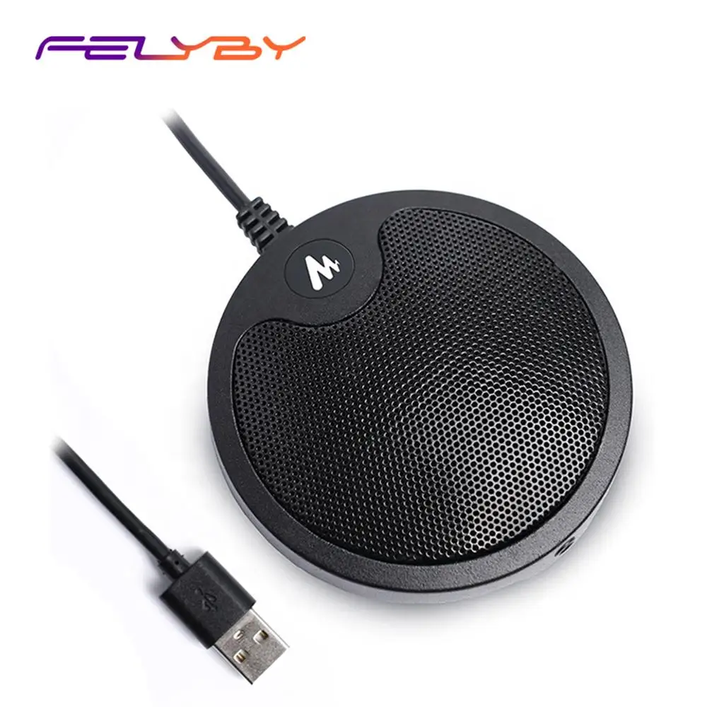 

FELYBY AU-BM10 Portable USB Condenser Microphone Computer Recording Microphone Touch Switch Conference Gaming Youtube Metting