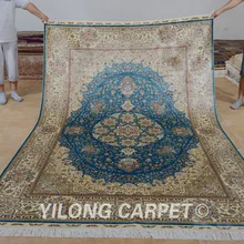 Yilong 6'x9' ручной работы традиционные синие Vantage ковер ручной работы персидские шелковые коврики(0984