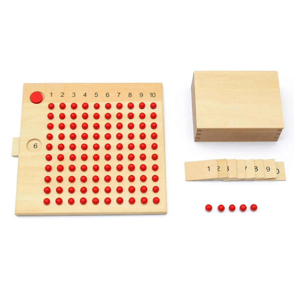Montessori Boxed Preshcool Teaching Aids Arithmetic Teaching Aids Educational Wooden Toys Math Learning Toys for Kids