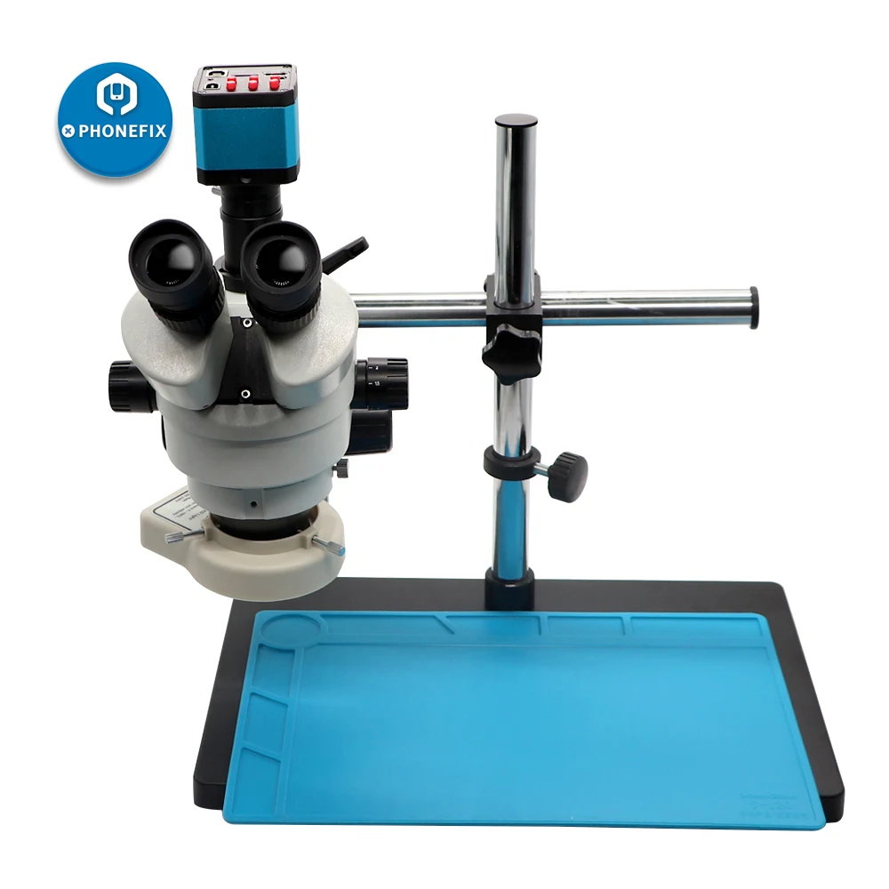 3.5x-90x trinocular microscópio estéreo zoom contínuo simull