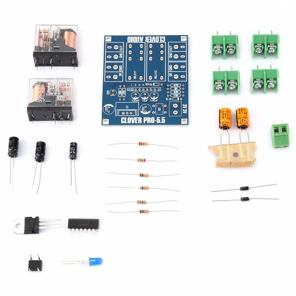 AC 12-24 в двойной реле регулятор напряжения динамик плата модуль DIY Kit аудио динамик цепи