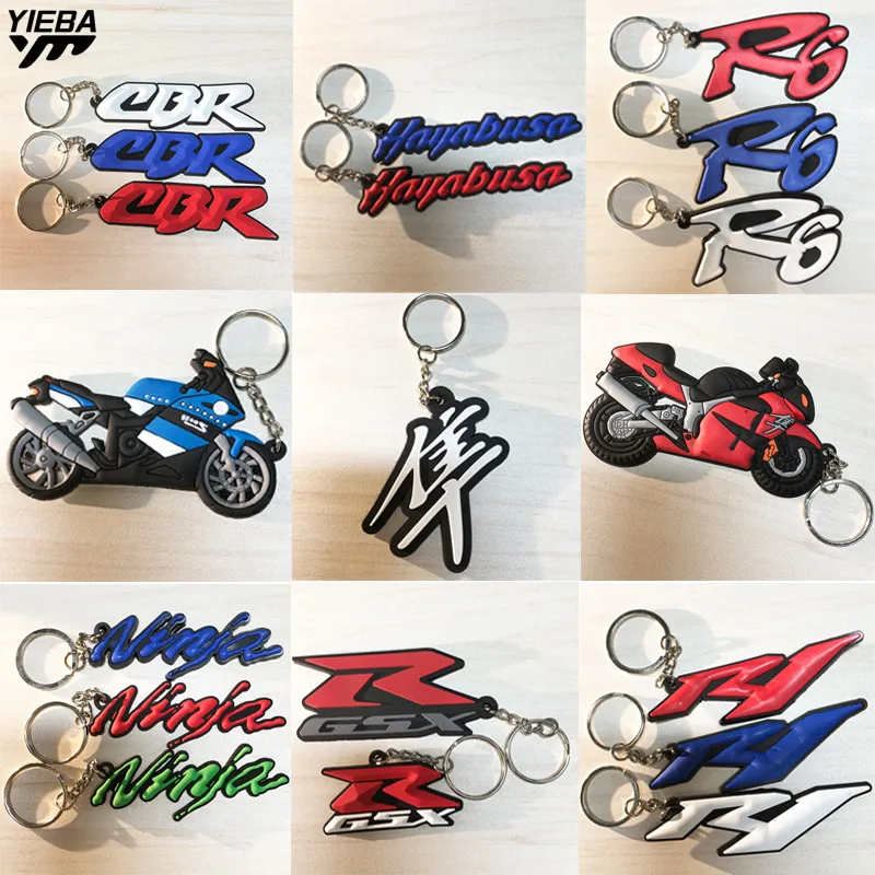 

Motorcycle Key Rings Keychain Motor Bike Muti Logo Key Chain FOR YAMAHA YZF R1 R6 KAWASAKI ninja250 300 honda CBR BMW SUZUKI