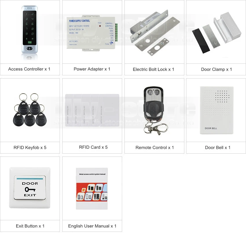 Diysecur аудио домофоны 125 кГц RFID считыватель пароль клавиатуры Дистанционное управление двери Управление доступом безопасности Системы комплект C40