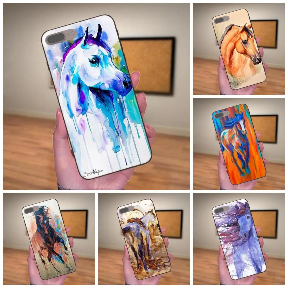 Мягкие сумки из ТПУ чехлы для Samsung Galaxy A3 A5 A6 A6s A7 A8 A9 Star Plus 2016 2017 2018 акварель