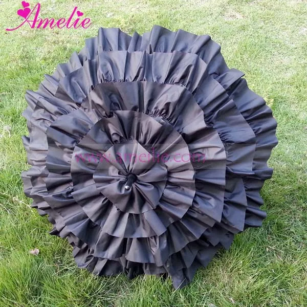 

15pcs Lot Handmade Lolita Gothic Steampunk Party Umbrella Frilly Wedding Umbrella Cancan Kids Size Parasol Photo Prop