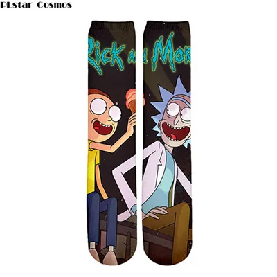 Носки Plstar Cosmos Rick and Morty, носки с 3d рисунком, мужские и женские забавные носки с 3D принтом, высококачественные носки с рисунками, dropshopping-3 - Цвет: 9