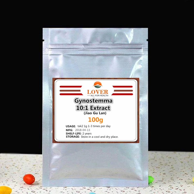

100g-1000g Hight Quality Gynostemma pentaphyllum 10:1 Extract Powder,Jiao Gu Lan,Gynostemma,100% Pure and Natural Supplement