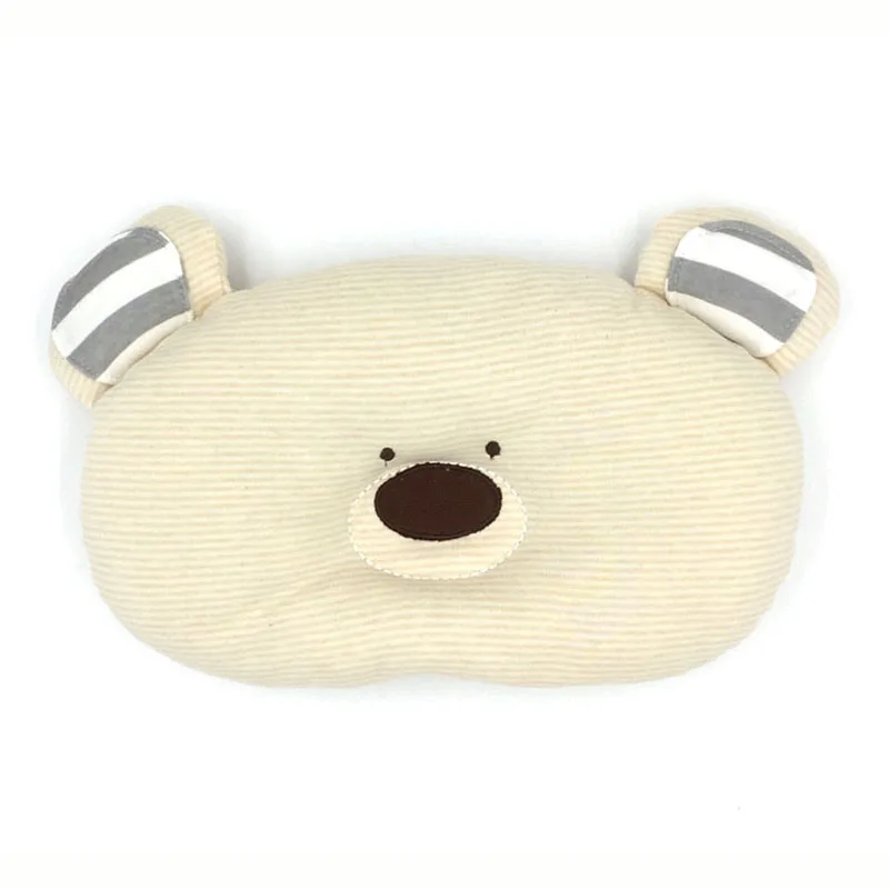 Милая детская подушка для новорожденного младенца позиционер сна предотвращает плоскую форму головы поддержка хлопок детская подушка 0-1-3 лет новорожденный - Цвет: Bear