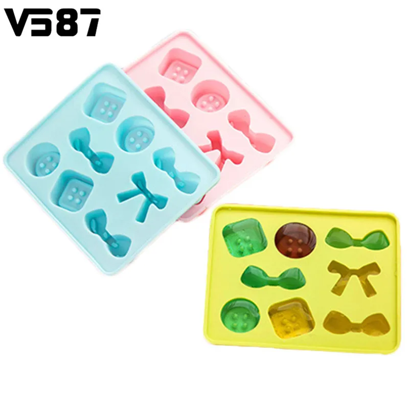 Nonstick Silicone Jelly Pudding Mould Cute Bowknots Circle Chocolate