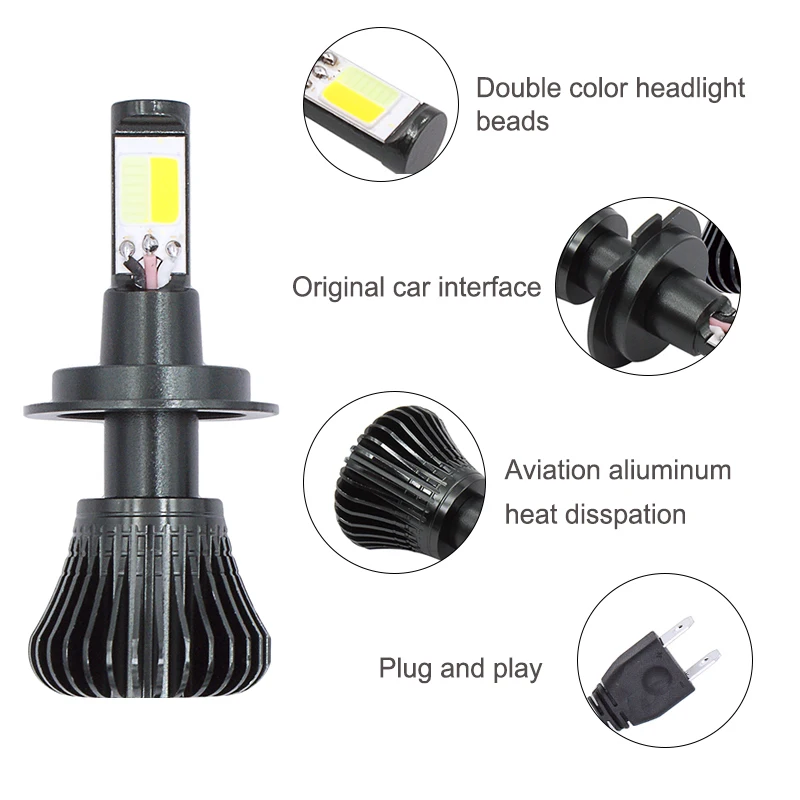Автомобильные противотуманные фары RXZ 2 шт. H16 PSX24W H1 led H3 H7 H11 H8 9005 9006 HB3 HB4 H27 880 881