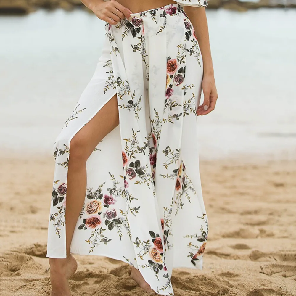 Wide Leg Loose Pants Split Trousers 