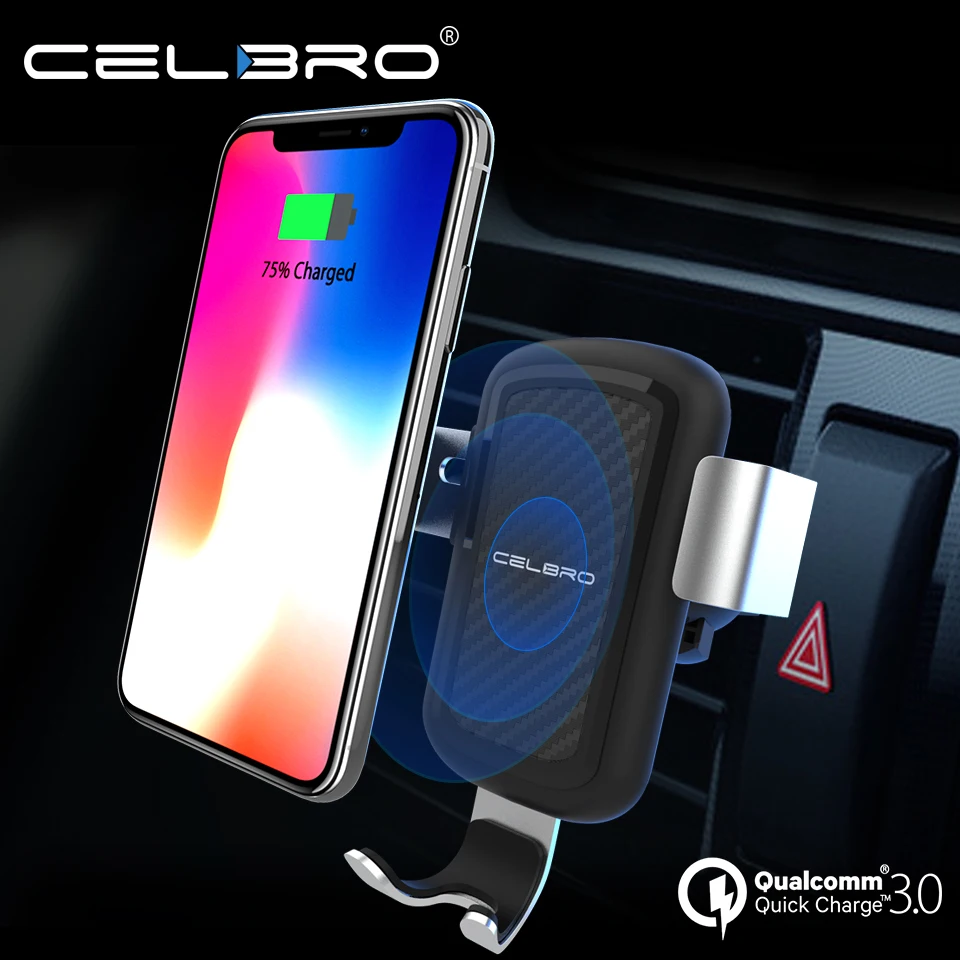 

qi wireless car charger car phone holder wireless charger 10w fast quick charge 3.0 for iphone samsung air vent gravity bracket