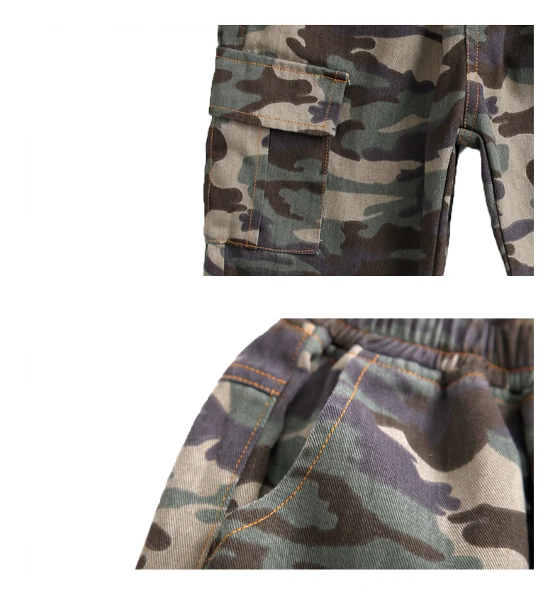 FYH/весенне-осенние штаны для мальчиков; одежда для детей; камуфляжные брюки для мальчиков; хлопковые детские длинные брюки; детские брюки в стиле милитари