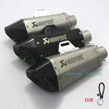 

51mm Slip On Motorcycle Universal Carbon Tail Muffler Pipe For Exhaust Z250 Z300 Ninja 250 NINJA 300 CB400 DB killer