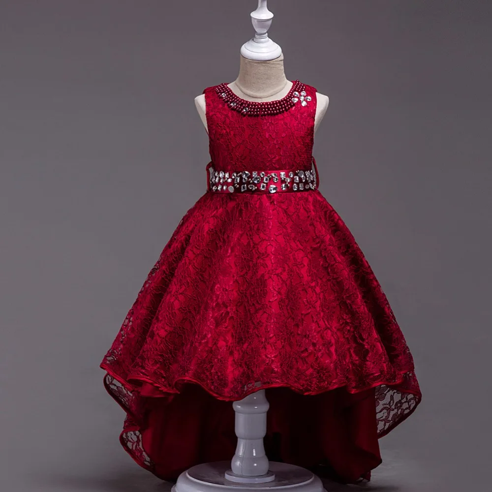 Retail 2017 new Flower Girl Petals Dress Pageant Wedding Bridal Dress Children Bridesmaid