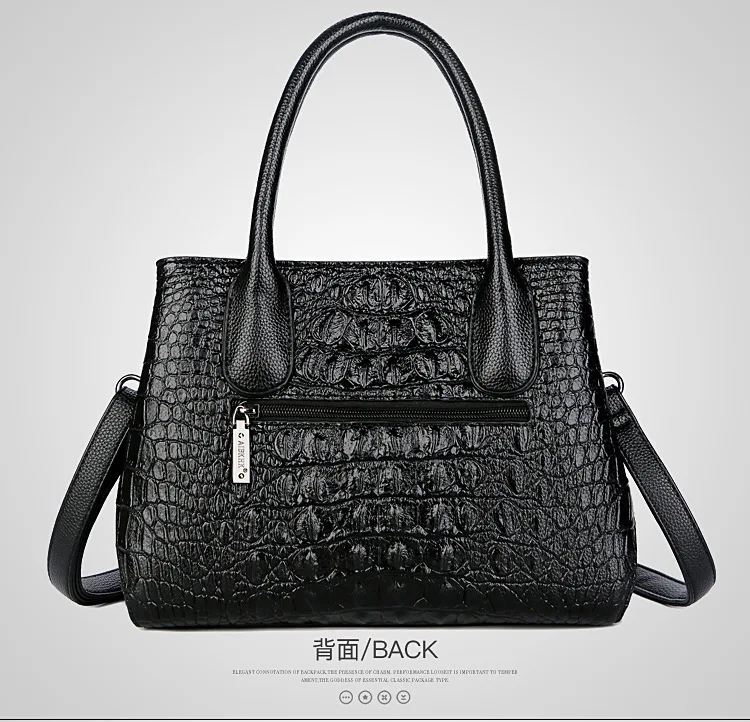 LUYO, настоящая натуральная кожа, сумки, женская сумка-мессенджер, известный бренд, женские сумки на плечо, женская сумка из крокодиловой кожи, Черная