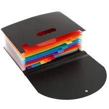 13 карманов, расширяющаяся папка для файлов, А4, расширяемый портативный органайзер для файлов, многоцветная подставка, пластиковый бизнес-органайзер для файлов, коробка