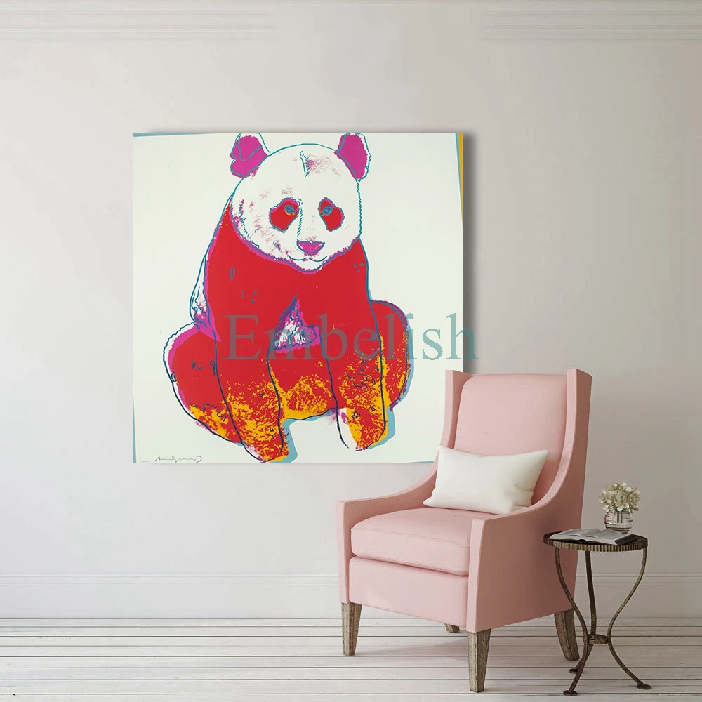 Embelish Hot Lovely Panda By Andy Warhol животные, на стену, изображение для гостиной современные hd-качество для домашнего декора холст картины плакаты