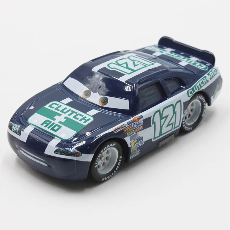 

100% Original Disney Pixar Cars No.121 Clutch Aid Racer 1:55 Scale Diecast Metal Alloy Modle Cute Toys Car For Children Gifts