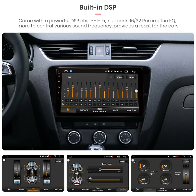 Flash Deal AWESAFE 4G+64G Android 8.1 Car Radio Multimedia Video Audio Player Navigation GPS For SKODA Octavia 2013-2018 A7 2 Din no DVD 1
