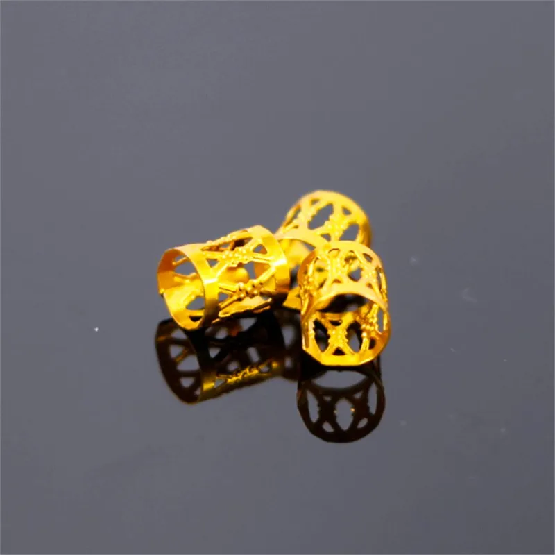 Yidensy 100pcs Aluminum Hair Braid Cuff Clip Hollow Tube Reggae Jamaica Loc Dreadlock Beads for Braids Twists Jewelry Accessory Jewelry Findings