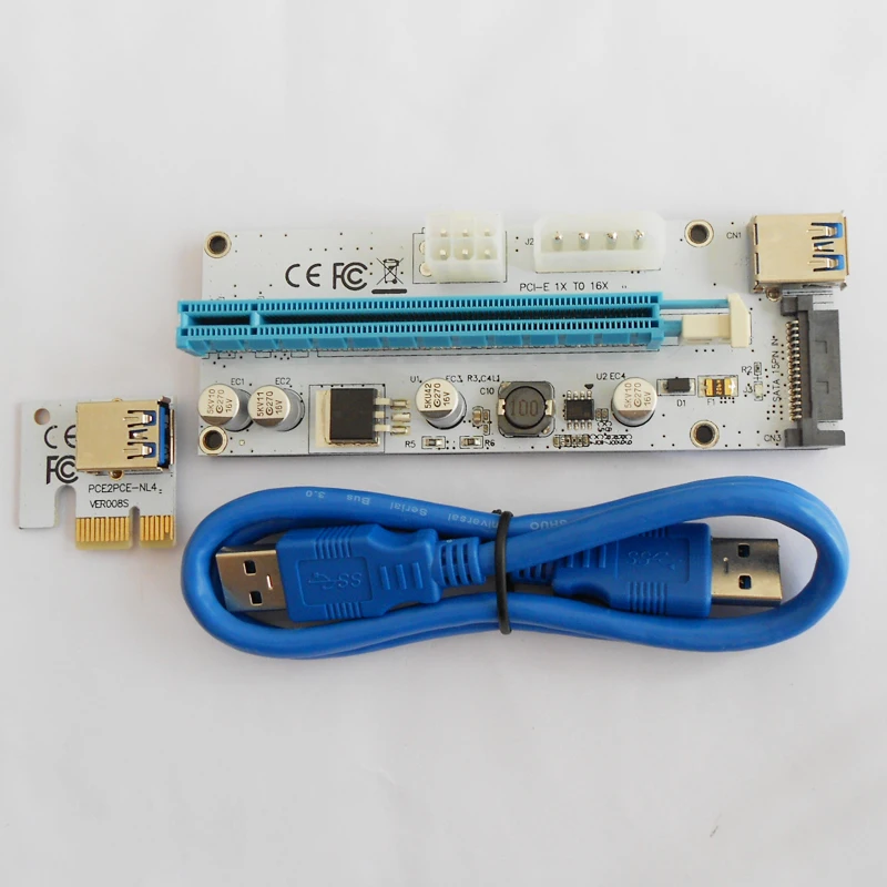 3 в 1 Райзер VER008S PCI E 6 контактов 4 контакта SATA 60 см|pci express slot|pcie 1xpci |
