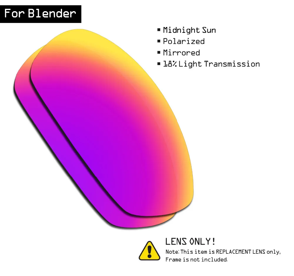SmartVLT Polarized Sunglasses Replacement Lenses for Oakley Blender - Midnight Sun
