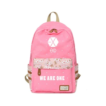 

EXO Backpack Canvas for teenagers School travel We are one Shoulder Bag High Quality EXO Fans Campus Print bag Customize Kpop