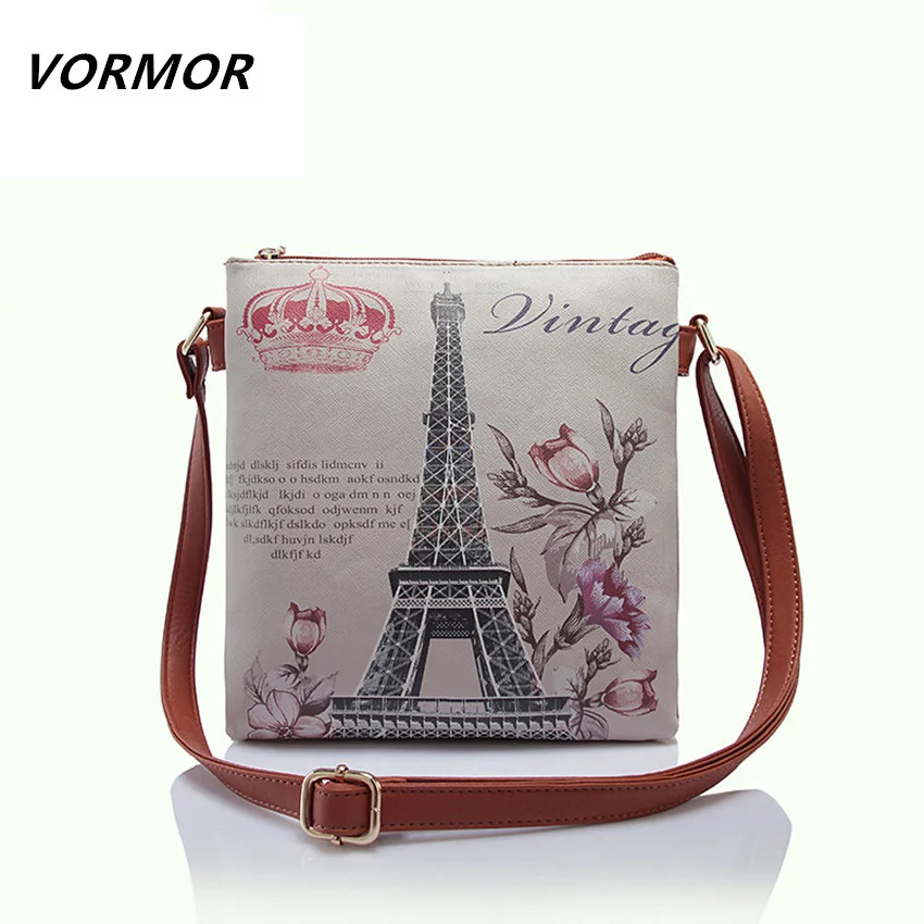 

Small Casual Women Printed Style Messenger Bags PU Leather Lady Cut Printing Shoulder Bags