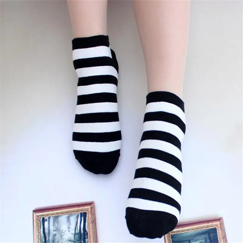 Новое поступление женские носки милые полосатые хлопковые носки простые милые носки