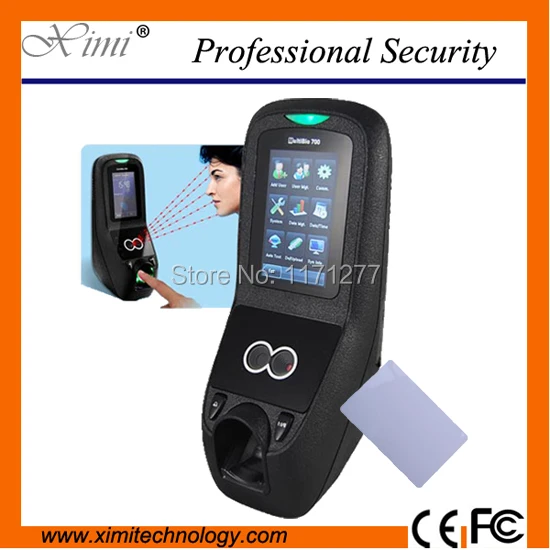 

Multibio700 Mi-fare card reader TCP/IP communication face fingerprint recognition time attendance recorder biometric door lock