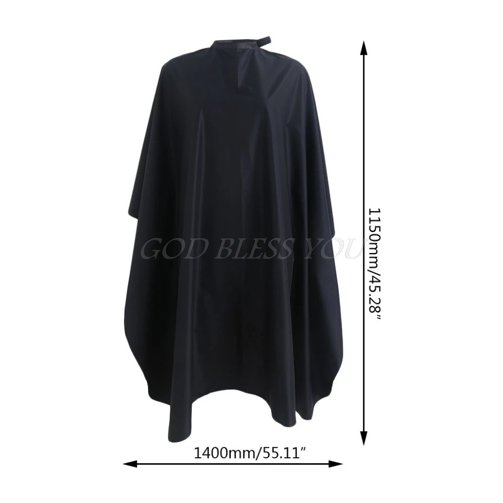 1PC Hairdresser Apron Cartoon Pattern Cutting Hair Waterproof Cloth Salon Barber Cape Hairdressing Black Color