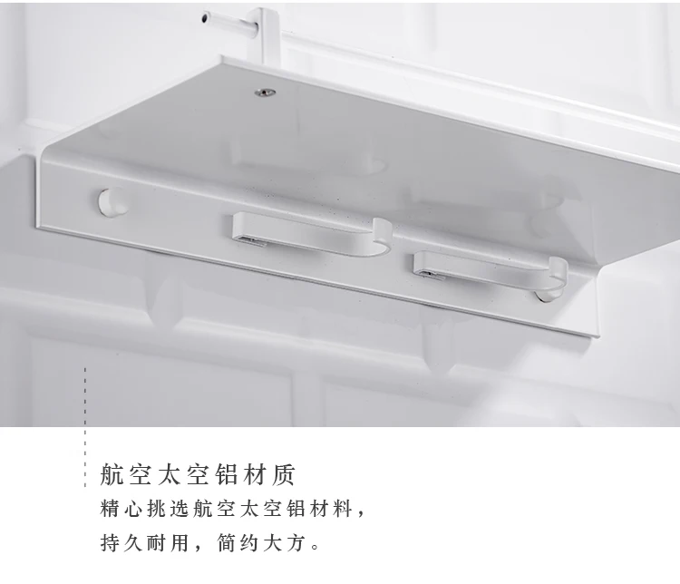 Nordic Free Punch White Bathroom Shelf Space Aluminum Bathroom Storage Rack Bathroom Pendant Corner Shelf Toilet Wall Shelfs