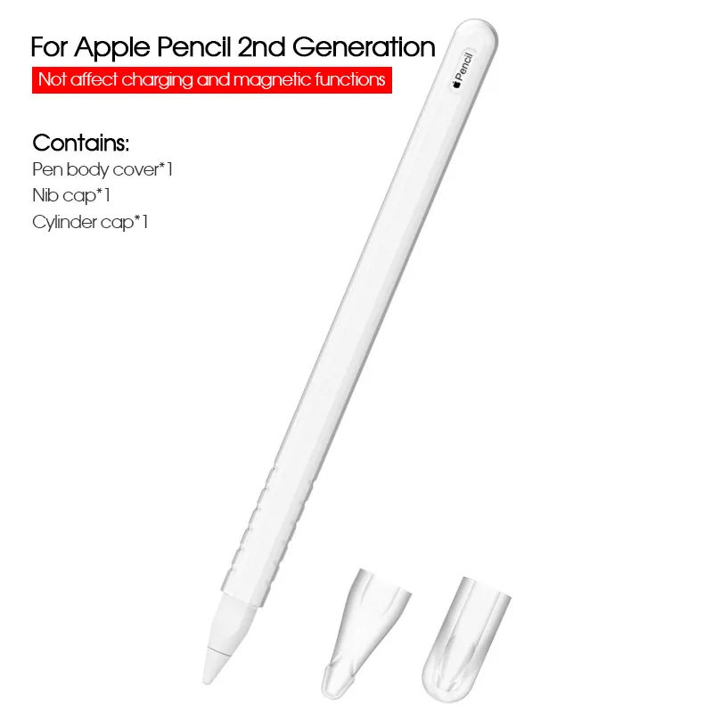 Премиум чехол для Apple Pencil 2-го поколения для Apple Pencil 2 держатель мягкий силиконовый чехол для iPad планшет ручка с 2 крышками