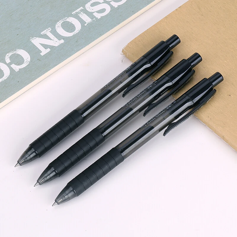 

Black Ink 0.5mm Retractable Gel Ink Pen Set Extra Fine Office School Supplies Stationery